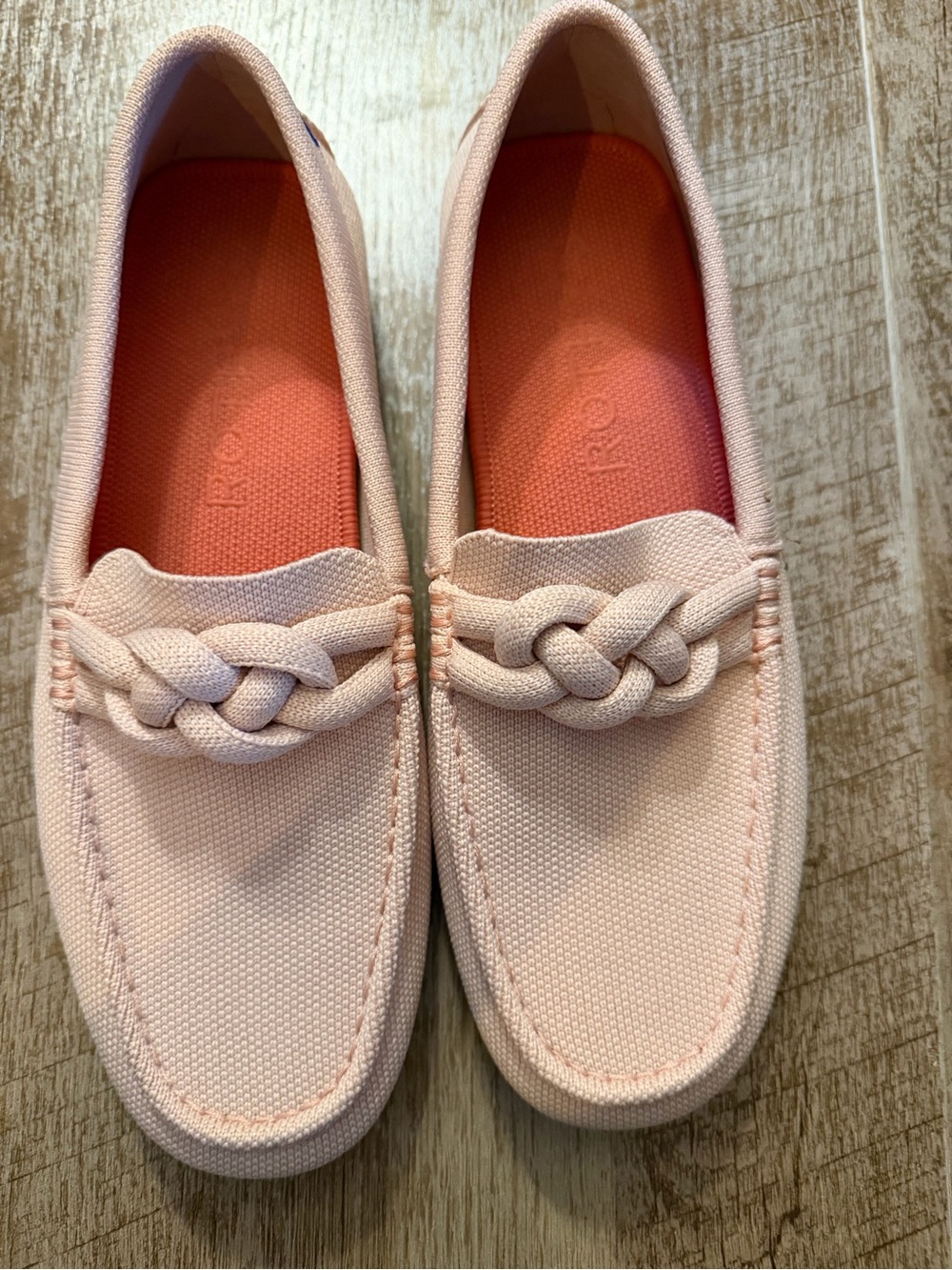 Rothy's Blush Pink Braided Knot Loafers